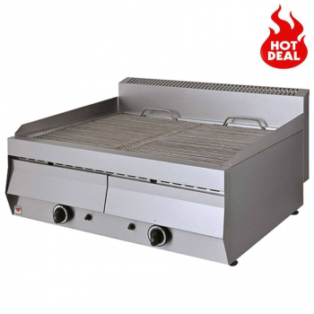 Gas Wassergrill Tischmodell 2 Zonen - Gastrohot 17077
